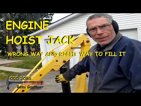 Right and Wrong way to fill Engine Hoist Jack