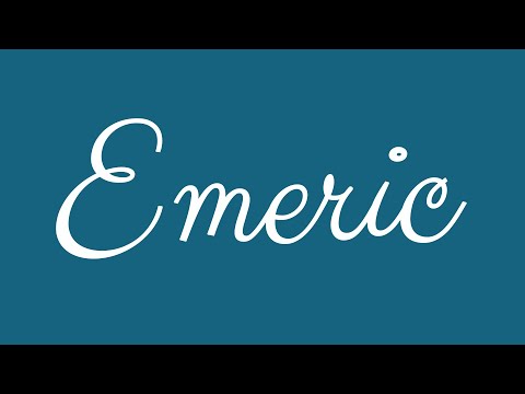 Learn how to Sign the Name Emeric Stylishly in Cursive Writing