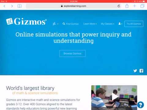 Using explorelearning.com Gizmos