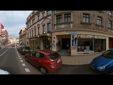 Fahrt  durch Teplitz-Schönau / Teplice Tschechien 360 Grad
