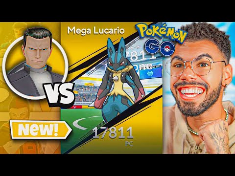 É BIZARRO O QUE O *MEGA LUCARIO* FAZ COM A EQUIPE ROCKET... 😨🤯😯 #pokemongo