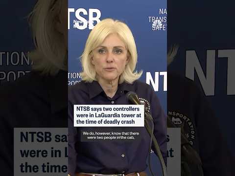 NTSB says two controllers were in LaGuardia tower at the time of deadly crash