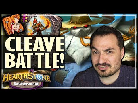 THE GIANT CLEAVE BATTLE! - Hearthstone Battlegrounds