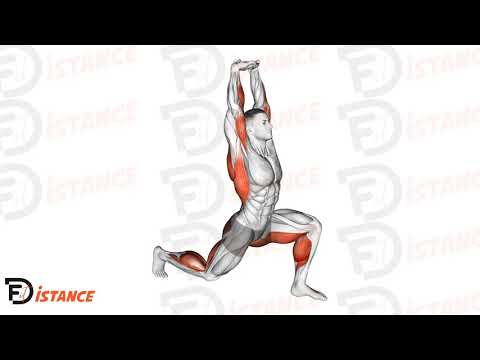 Exercice Ouverture de hanche statique mains en l'air (échauffement)