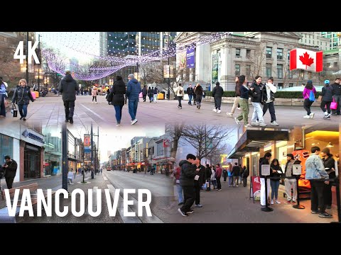 🇨🇦  [4K]🚶 2026  Winter |  Downtown Vancouver  Walking Tour, BC, Canada 