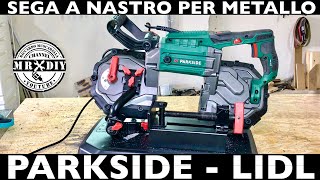 Nuova sega a nastro per metallo Parkside Lidl. 2020 PMB 1100 B2. Ferro. Rodaggio lama. Recensione