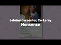 Sabrina Carpenter & Coi Leray - Nonsense (Remix) (Clean - Lyrics)