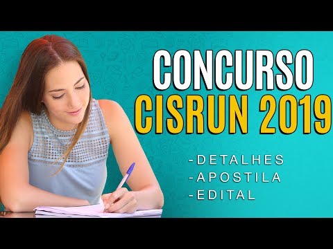 Concurso CISRUN 2019 - Edital, Inscrição e Apostilas