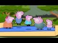 Five Little Peppa Pig Jumping On The Bed Nursery Rhymes For Kids