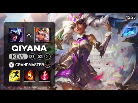 Qiyana vs Talon Mid - KR Grandmaster - Patch 12.23 Season 12