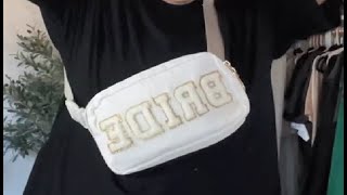 Aintmax Bride Fanny Pack for Bachelorette Gifts,Bride to be Gifts for Bridal Shower Bridesmaids Wedd