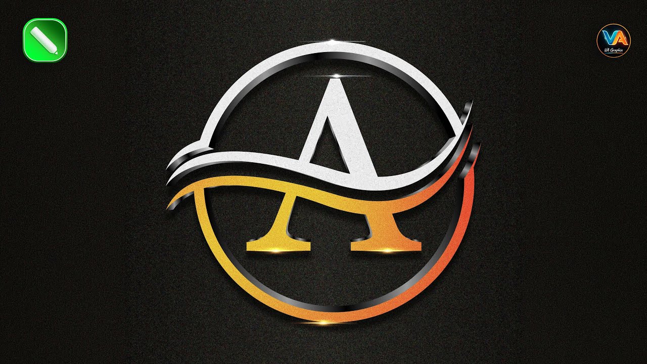 Amazing Letter A Logo Design in CorelDRAW 🔥 Circle Swoosh Logo Tutorial Step by Step