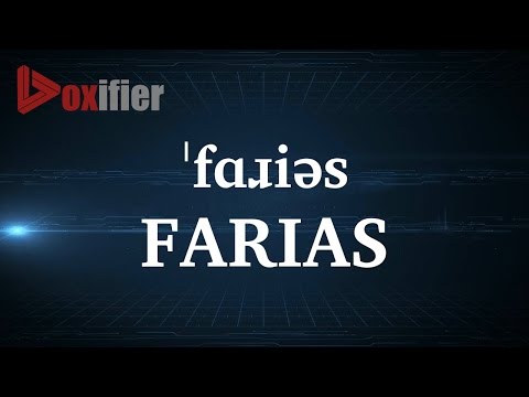 How to Pronunce Farias in English - Voxifier.com