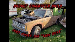 '87 Chevy S10, "The Duke", Timing cover and Oil pan installation.