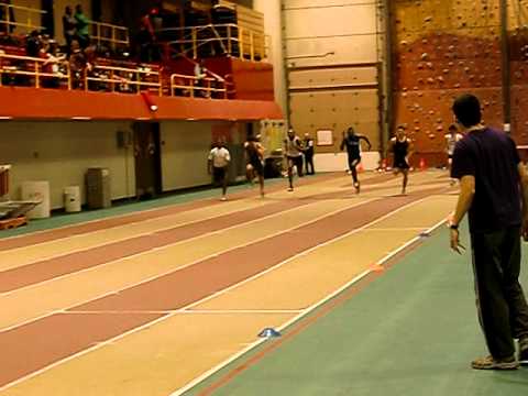 Stevens Dorcelus win the 60m Jr new pb: 7.05