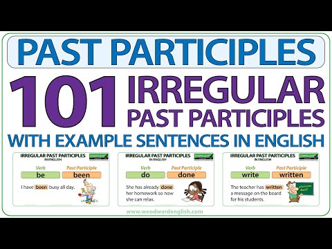 101 Irregular Past Participles in English with example sentences | Learn English Past Participles