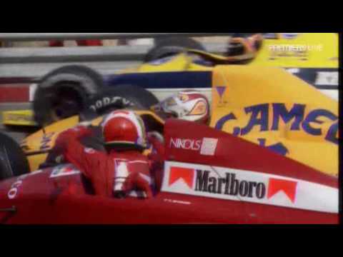 1989-Monte Carlo-Accidente entre Andrea de Cesaris y Nelson Piquet