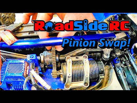 Traxxas Sledge: How to Install Bigger Pinion, and How Big of a Pinion Will Fit?