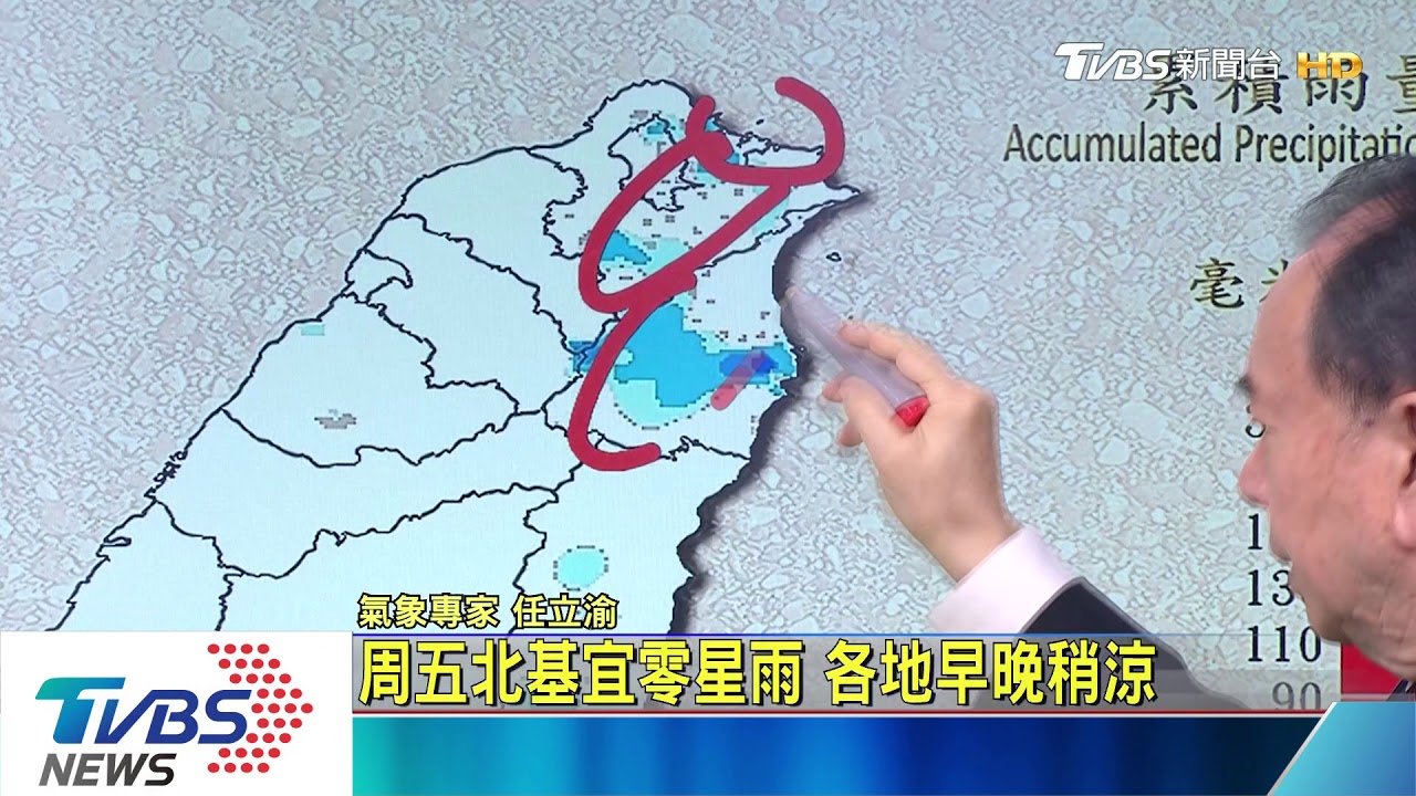 周五北基宜零星雨　各地早晚稍涼