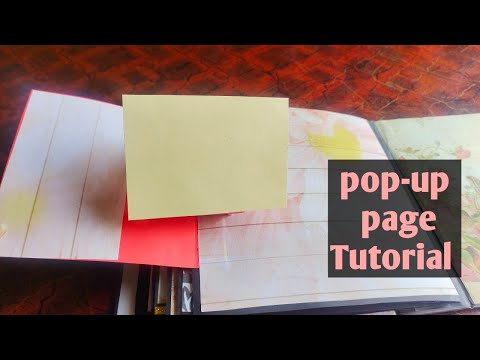 pop-up page for scrapbook| Pop-up card tutorial| how to make popup card|