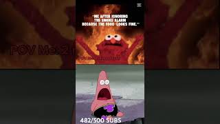 Funny Elmo on fire meme