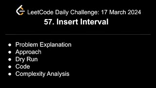 Download the video "Daily LeetCode Challenge: 57. Insert Interval | C++ | @shwetabhagat8920"