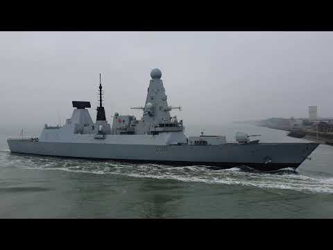 HMS Defender type 45 anti air destroyer