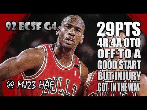 Michael Jordan Highlights vs Knicks (1992 ECSF Game 4) - 29pts, Fighting Injury!