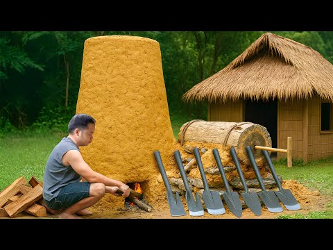 Primitive Technology: How to Make Iron Ore from Scratch & Forge Iron Tools | Start to Finish