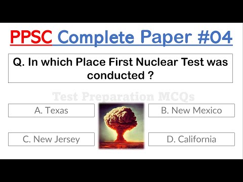 PPSC Complete Written Test for Preparation || PPSC Paper No.4 || ppsc past papers ||