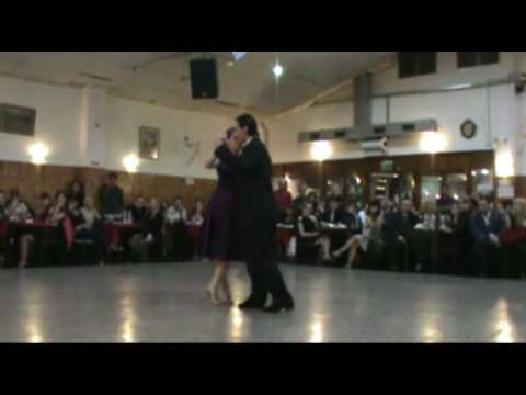  Ayelén Maldonado  and  Martin Luna  are  dancing  to  the  tango  "  A La Gran Muneca  "