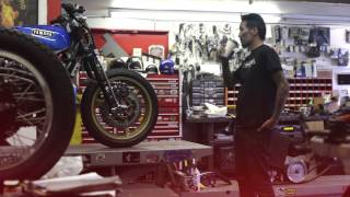 preview picture of video 'Yard Built XJR1300 Rhapsody in Blue by Keino Cycles'