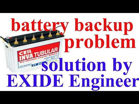 Battery backup problem of inverter lead acid tubular battery...