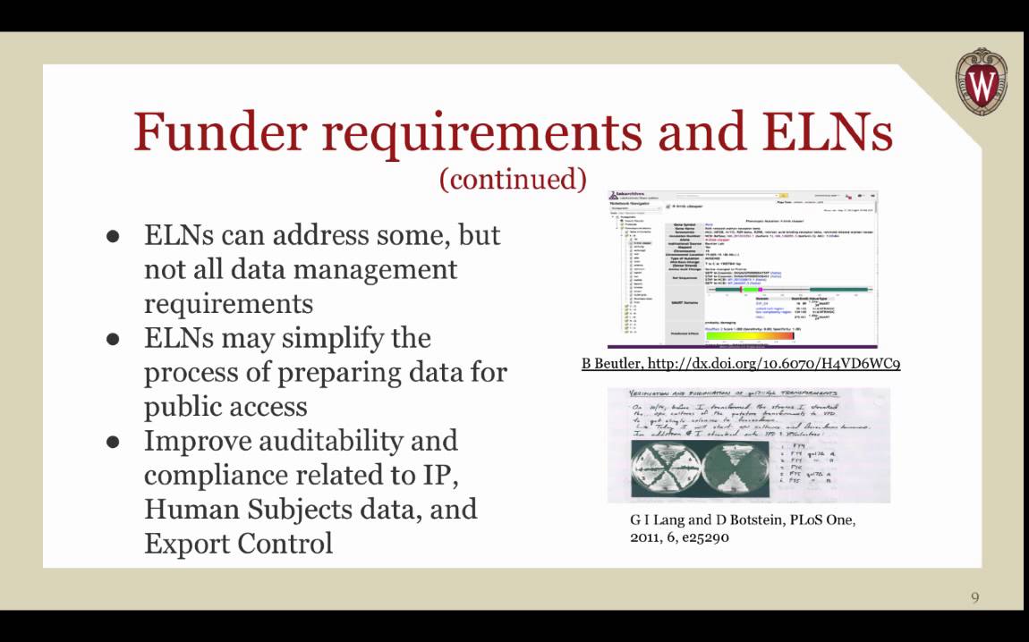 Electronic Laboratory Notebooks: More than Notes