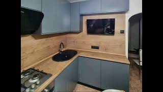 Современная угловая серая кухня Проект 132 фото 4