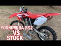 YOSHIMURA RS2 Vs STOCK PIPE CRF150RB