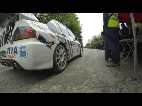 Rally Varna 2014 START Mitsubishi Evo launch control (Brutal sound)