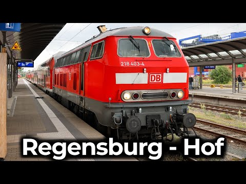 Dieselpower in Nordostbayern | 4K Führerstandsmitfahrt: Regensburg - Hof | Baureihe 218 – MTU-4000
