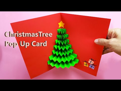 Easy 3D Christmas Card | DIY ChristmasTree Pop Up Card