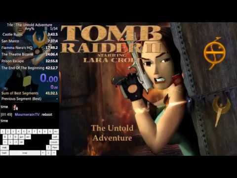 Tomb Raider Level Editor Glitched Any% Speedrun - The Untold adventure 39.51 (RTA)