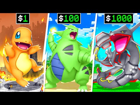 $1 Vs $100 Vs $1000 POKEMON in MINECRAFT PIXELMON!