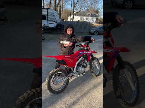 (Before) Installing Yoshimura Full Exhaust Honda CRF125 #motocross #crf #crf125f #honda #dirtbike