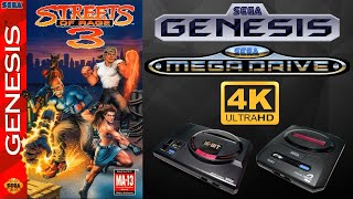 Streets of Rage 3 1994 - (Sega Genesis / Mega Drive) - Longplay / Walkthrough - (2160p UHD 4K) 🔴