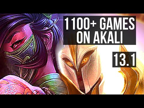 AKALI vs KAYLE (TOP) | 3.6M mastery, 7/1/5, 1100+ games | KR Master | 13.1
