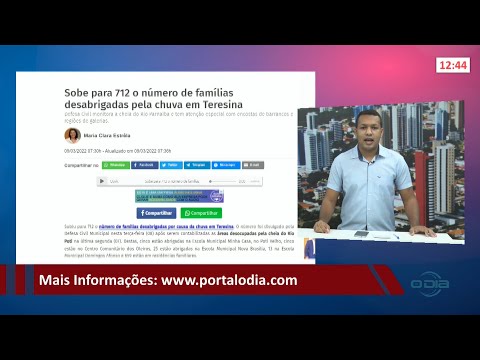 Notícias do Portal O Dia com o repórter André Santos 09 03 2022