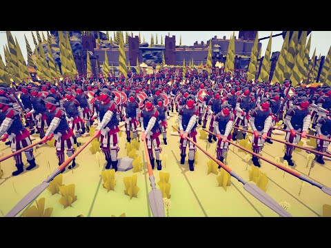 100x EMPIRE ARMY ATTACK ENEMY CASTLE - Totally Accurate Battle Simulator TABS