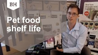 What is the shelf life of Black Hawk dog food