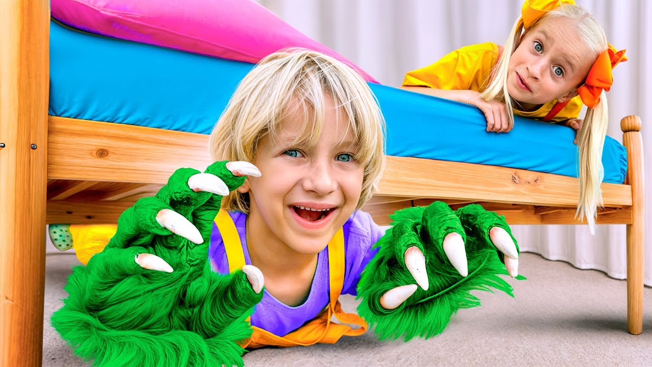 Who’s Hiding Under the Bed? – Fun Story for Kids with Katya and Dima