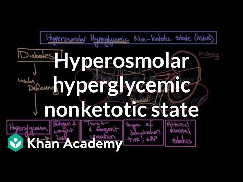 Acute complications of diabetes - Hyperosmolar hyperglycemic nonketotic state | Khan Academy