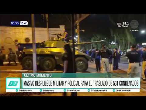 Traslado masivo de reos condenados bajo estricta seguridad en Alto Paraná